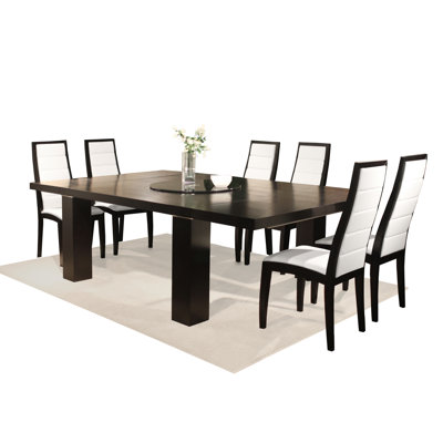 Stults Extendable Glass Top Dining Table