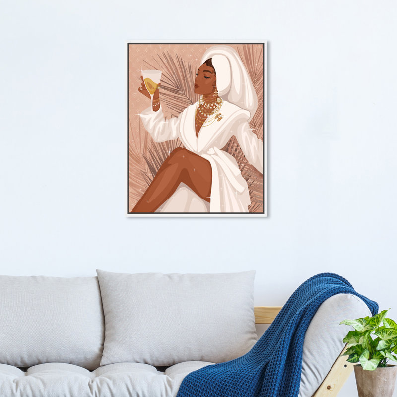 Absolute Fab Girl - Impression sur toile, H 21 po x l 17 po, Toile avec cadre flottant blanc