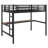 Metal Loft Bed With Power Outlet And LED Lighted