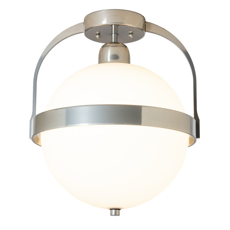 Atlas 1 - Light Globe Semi Flush Mount, Sterling