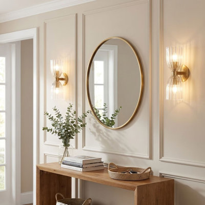 Whistler 2 - Light Wall Sconce in Natural Brass