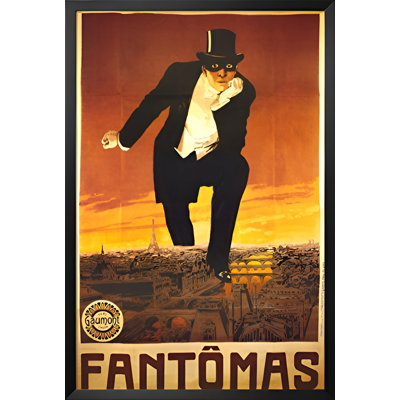 Publicité rétro encadrée, "Fantômes Vintage Theatre"