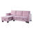 Nova 82.5"W Pink Velvet Reversible Sleeper Sectional Sofa With Storage Chaise-2085898750