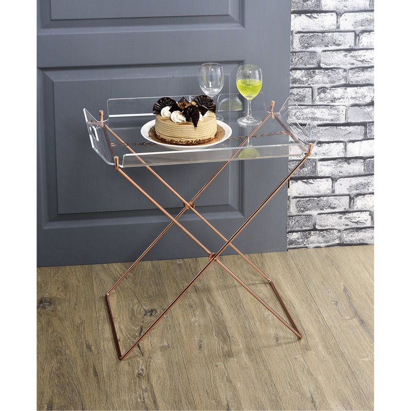 Table-plateau rectangulaire non pliable avec base amovible en acrylique transparent de 5 mm en forme de «x» en métal transparent de 8 mm, dimensions de 22 po, profondeur de 16 po, capacité de 100 lb avec poids pliable, large, haut, profond