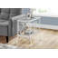 Table d'appoint, côté, bout, table de chevet, lampe, salon, chambre à coucher, verre trempé, métal-106492541