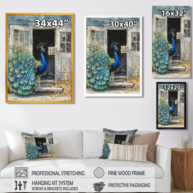 Hutzler - Animaux, art mural, salon, H 20 po x l 12 po, Reproduction encadrée d'une seule photo, Noir
