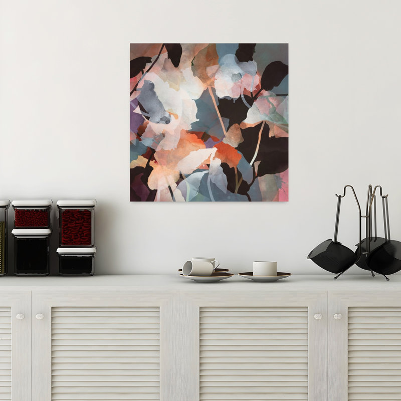 Art mural abstrait contemporain Moody, H 18 po x l 18 po