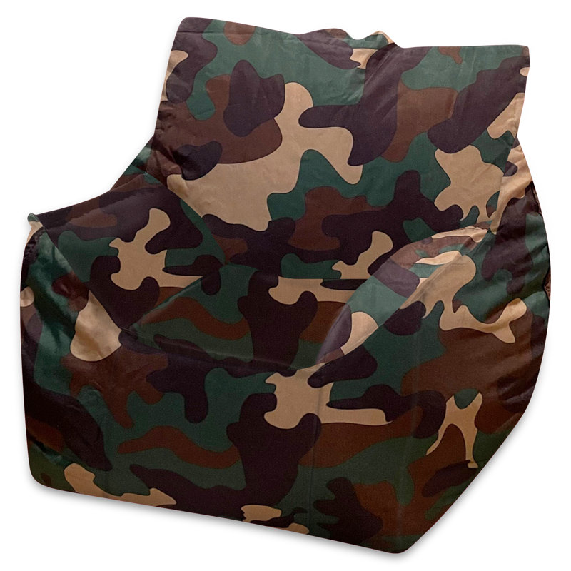 Fauteuil à billes Posh Creations, Nylon doux - vert camouflage