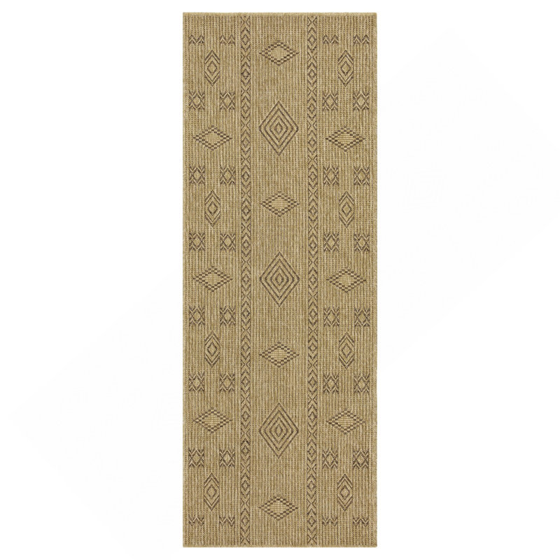Jute/Mocha Indoor/Outdoor Area Rug, Runner 2'7" x 7'3"