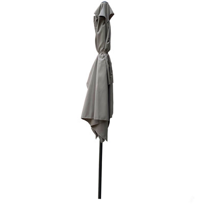 Parasol extérieur imperméable 6 x 9 pi avec manivelle et bouton poussoir inclinable sans rabat pour jardin