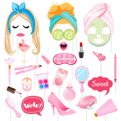 Accessoires pour cabine photo spa, 26 pièces Accessoires pour cabine photo spa, cabine photo pour fête spa