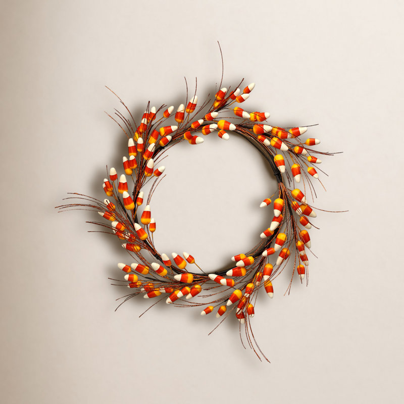 16" Candy Corn Wreath