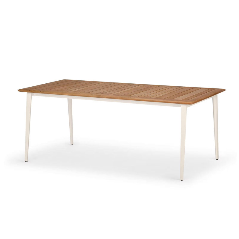 WA Outdoor Teak Dining Table, 39.25" W x 98.5" L x 29.5" H, Lipari