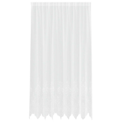Curtains With Curtains Floral White Polyester