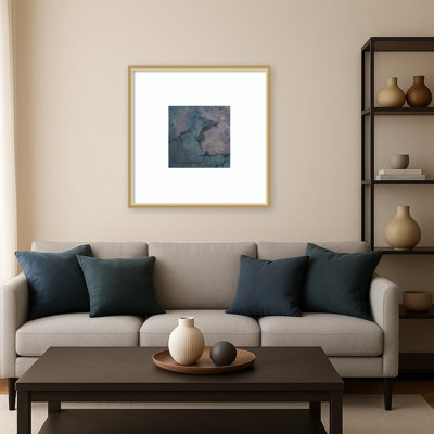 «Blue Landscape» par Marilina Marchica, reproduction d'art encadrée sur bois