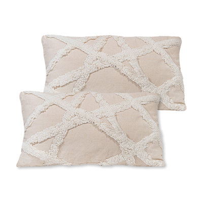 Geometric Cotton Outdoor Throw Pillow