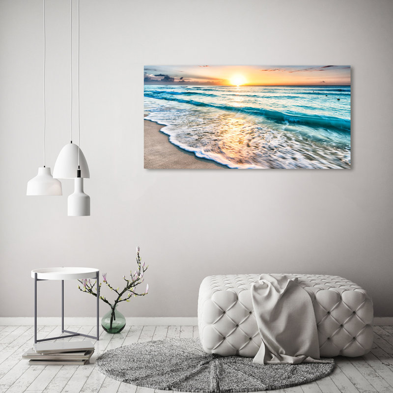 Sunset Beach - Wrapped Canvas Print