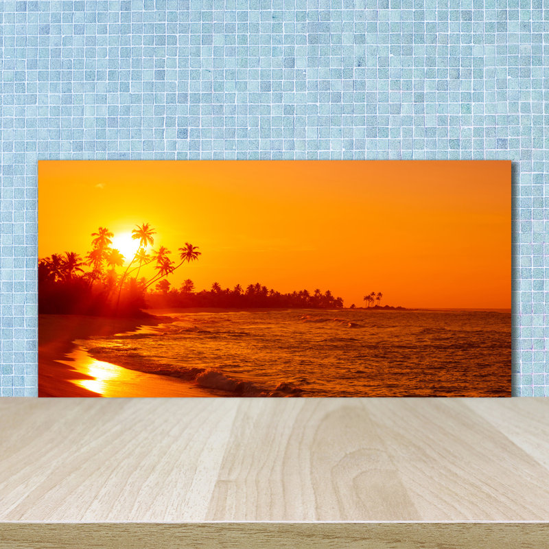 Millendon 50cm W x 100cm L Glass Peel and Stick Panel