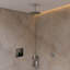 Bras de douche rond noir mat 6 po-59407685