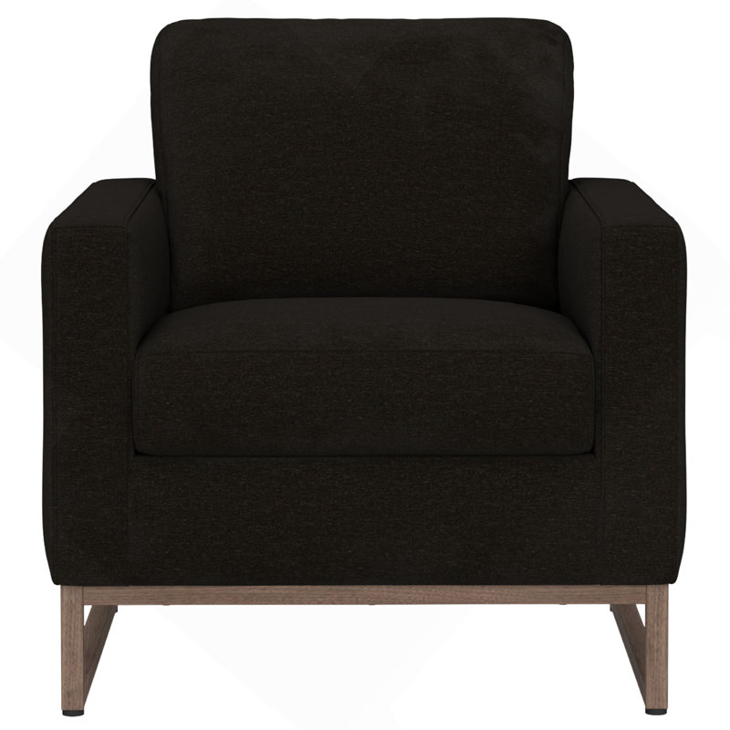 Chaise d'appoint noire avec pieds en métal