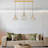 Adjustable Height 3 Lights Metal Body Kitchen Island Pendant
