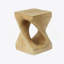 Table d'appoint MGO Twist Shape, texture semblable au bois, couleur naturelle, durable et résistante aux intempéries pour une utilisation intérieure et extérieure-215933005