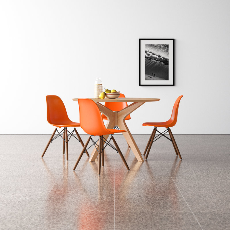 Jordan 5-Piece Pedestal Dining Set , White, Natural, Natural