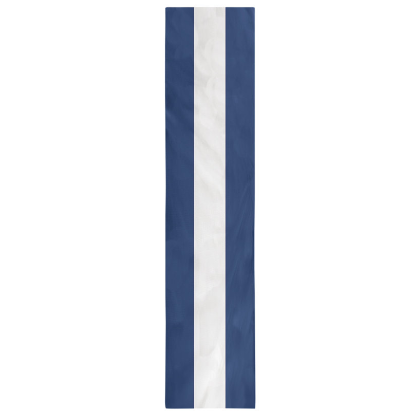 Edmonton Table Runner, 72" x 16", Orange/White/Orange, Polyester
