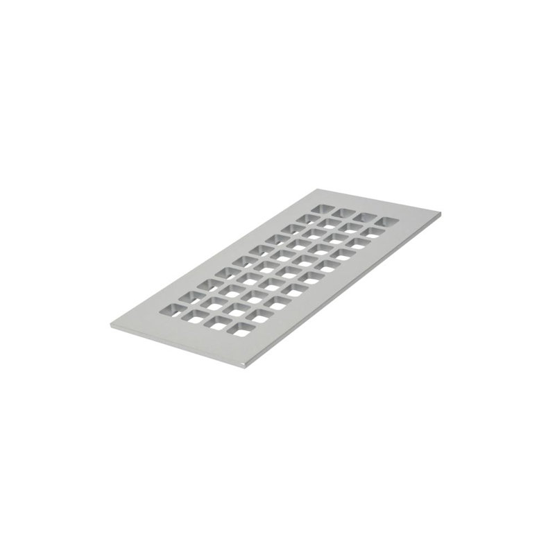 Grille carrée en aluminium Reggio, 4 po x 10 po, Blanc