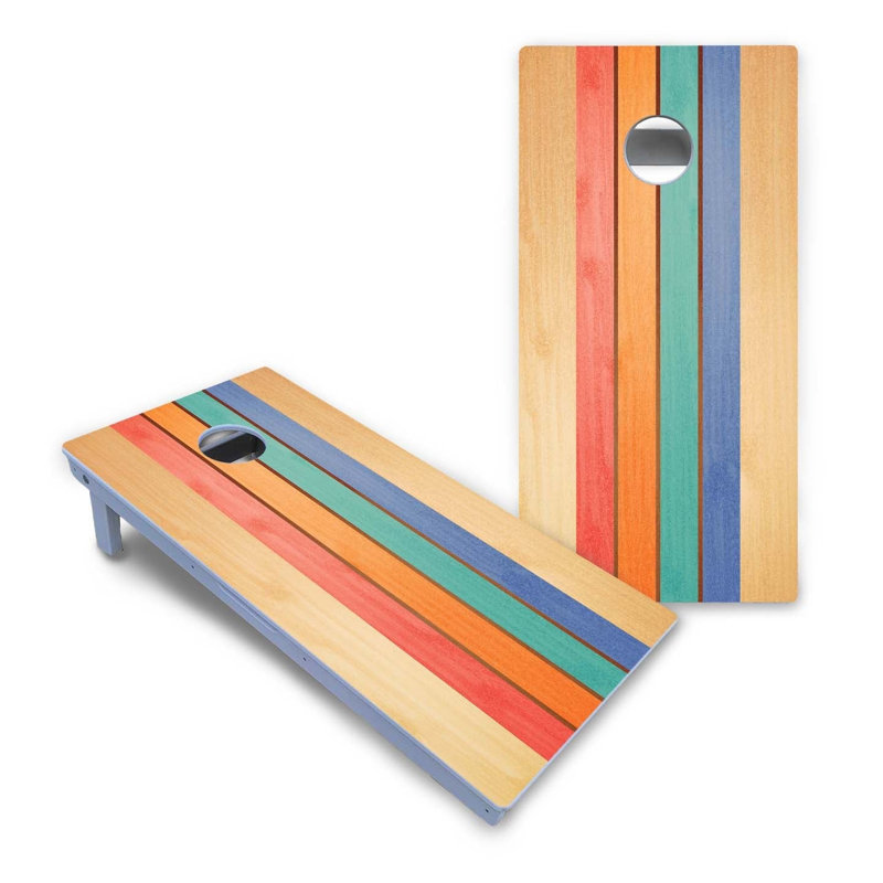Ensemble de cornhole en composite rétro toutes saisons, AUCUN accessoire