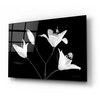 «Spray Of Lilies» par Elise Catterall, art mural en verre acrylique