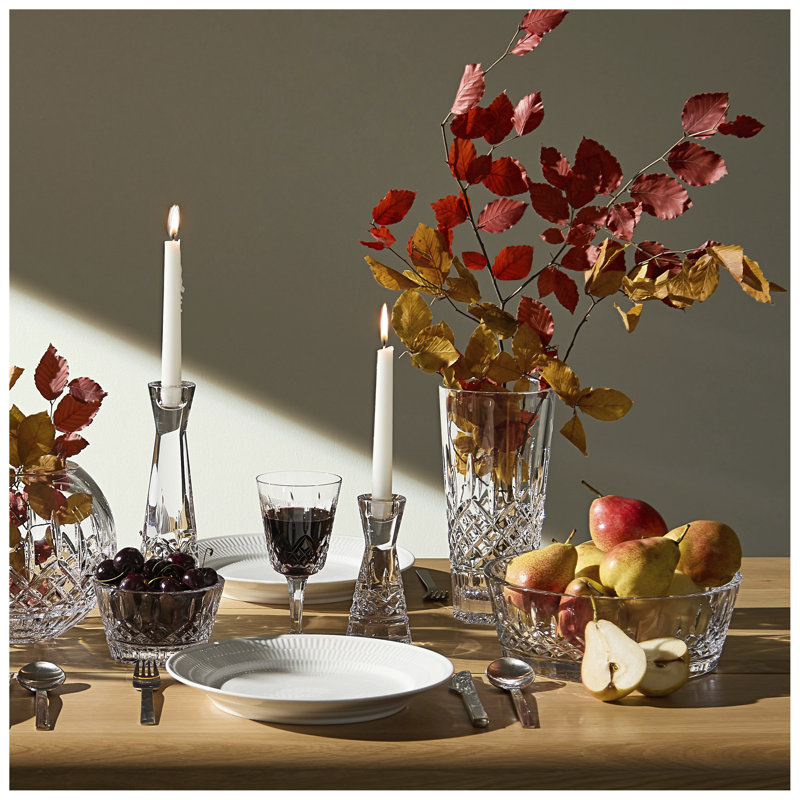 Waterford Lismore Round Candlestick, 6.02" H x 2.8" W x 2.8" D