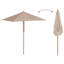 Parasol de patio avec poteau en bois vidaXL 59,1 x 78,7 po taupe-132433452