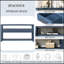 Canapé console 62,2 po avec 4 tiroirs et 2 tablettes-1236043023