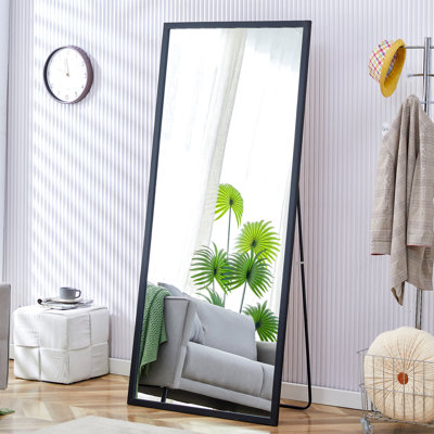 Miroir pleine grandeur à cadre en bois massif de quatrième génération (miroir inclus seulement)