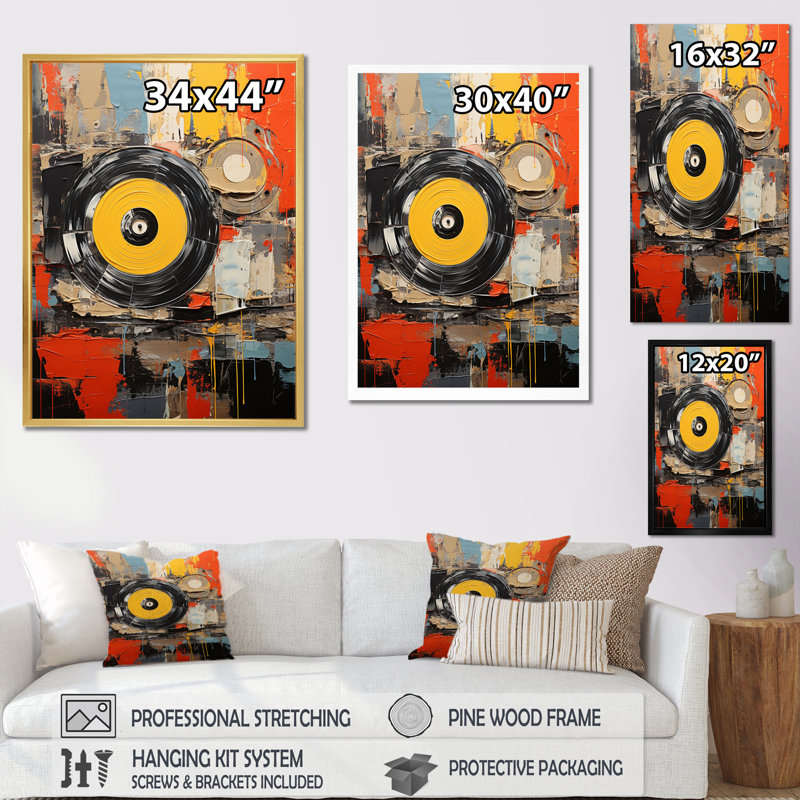 Impression sur toile, Cadre simple noir, H 40 po x l 30 po x P 1,5 po