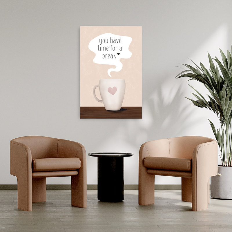 Cozy Break, art mural contemporain, H 36 po x l 24 po