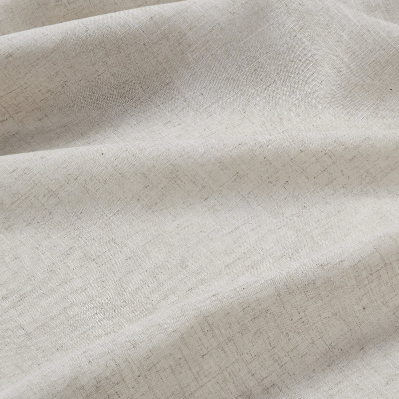 Natural Linen Blend Light Filtering Curtain Panel Pair