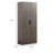 Jiaa Shoe Cabinet With 6 Shelves, 2 Doors, Stable Plinth Base, Rustic Gray