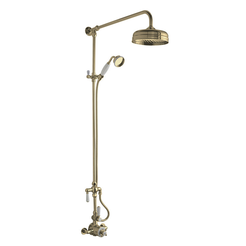 Wall Mounted Thermostatic Shower Valve & Kit With Handset