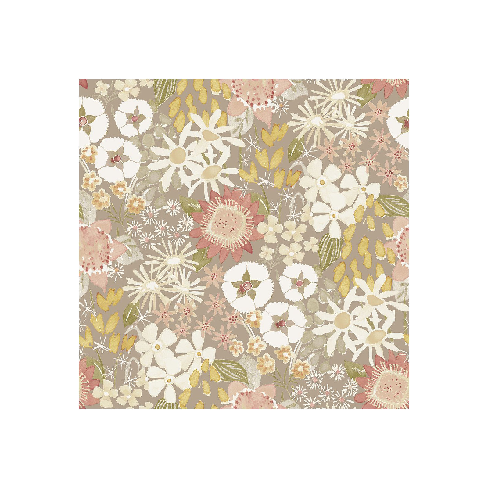 Anika Flowers Wallpaper, Neutral