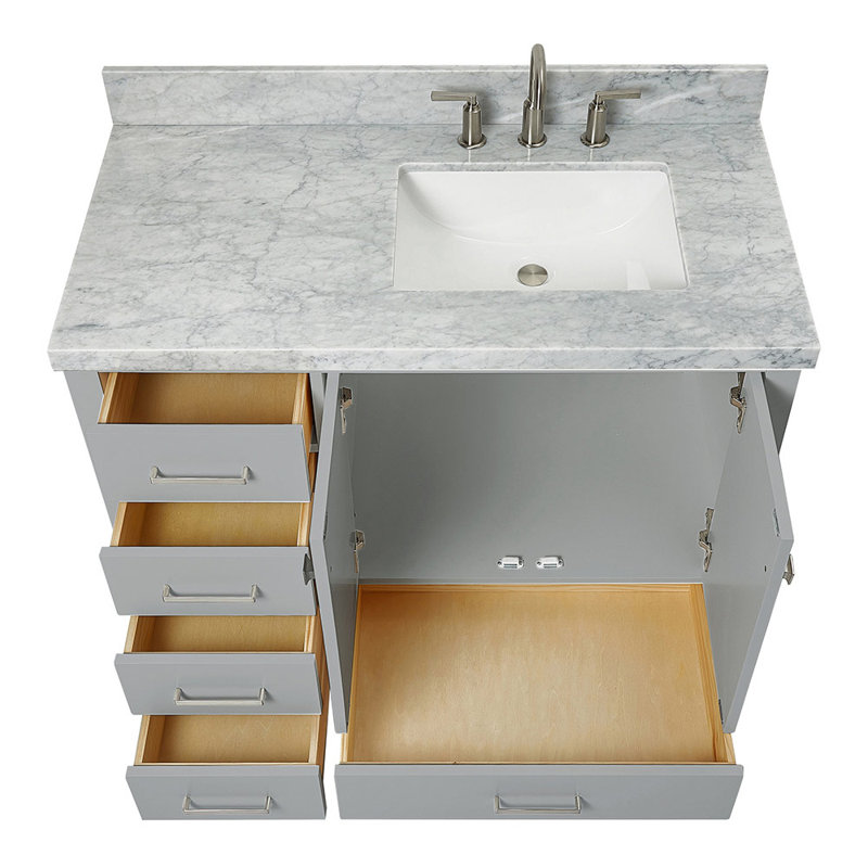 Ensemble de meuble-lavabo simple 43 po Cambridge, Gris