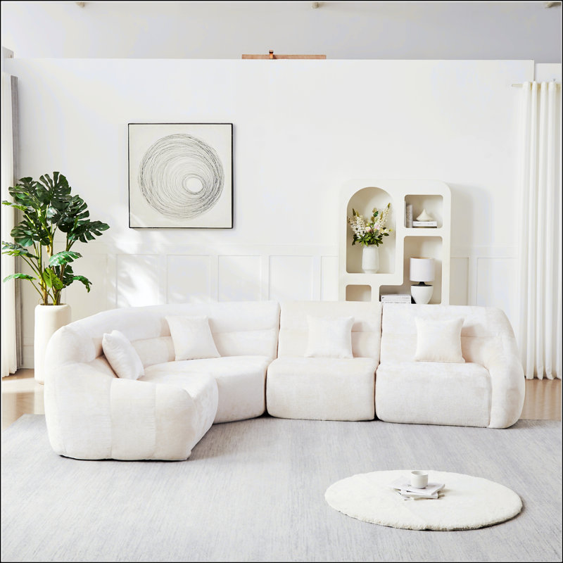 Canapé modulaire incurvé de luxe Modern, Beige