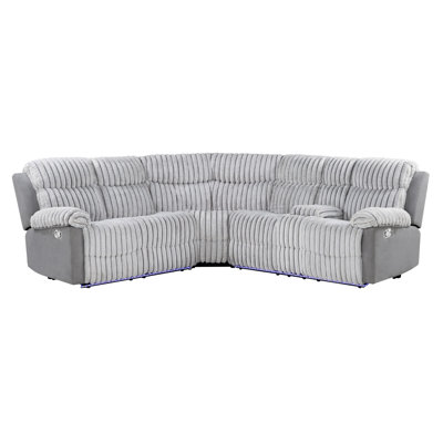 Bruni Grey Sectional With LED