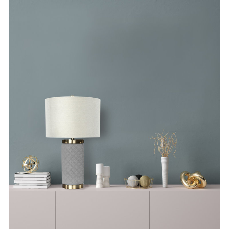 Mettler Table Lamp, Gray/Gold