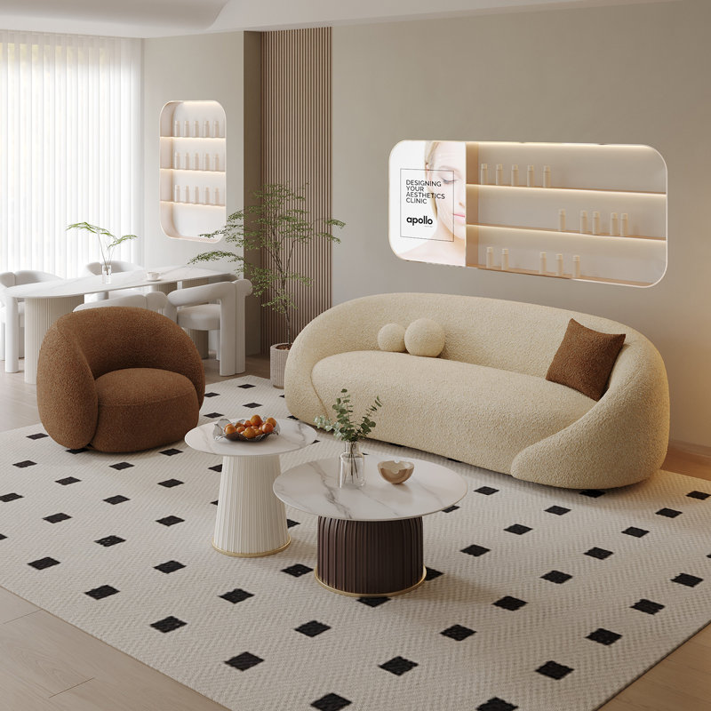 Modern and Simple Cream-style Off-white Sofa