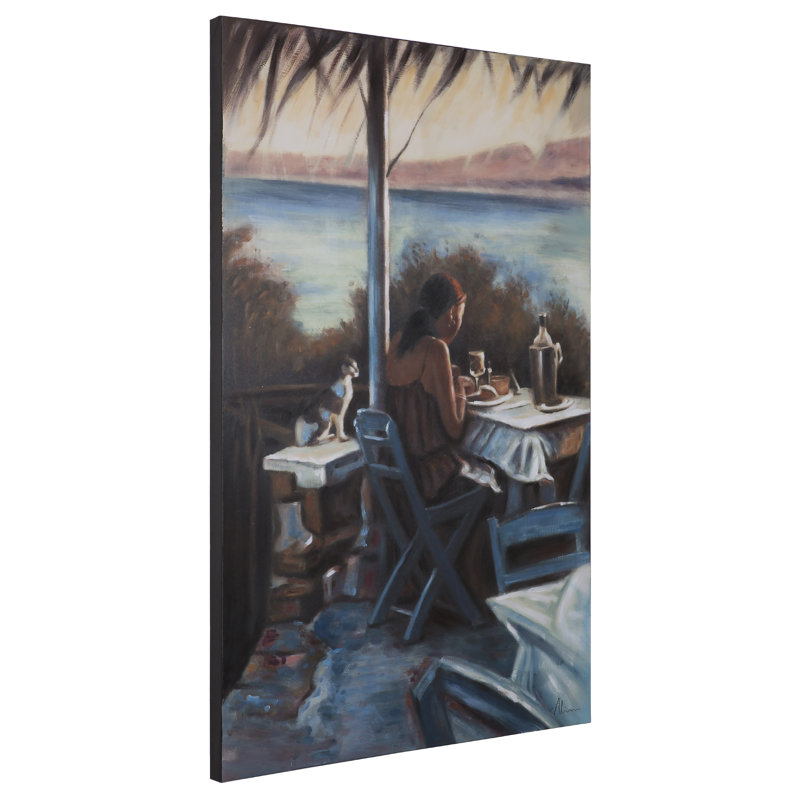 «Cafe Days», peinture sur toile tendue