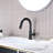 Circular Single Handle High-Arc Pull Down Sprayer Bathroom Vanity Sink Faucet-123849359