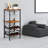 Yahira 8 - Bottle Wine Bottle & Glass Rack in Black and Brown