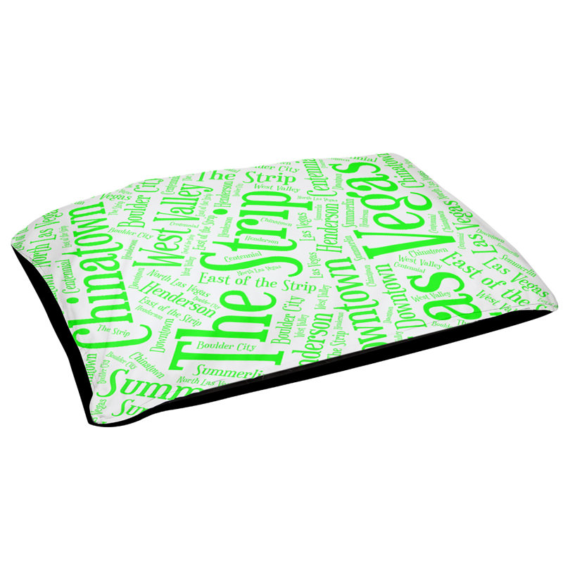Oreiller rectangulaire designer, Moyen L 40 po x l 30 po, Vert, Las Vegas